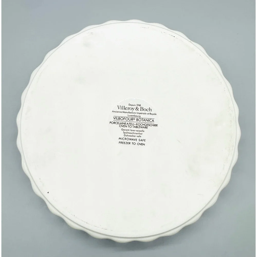 Villeroy Boch Botanica Quiche Tart Dish Valeriana Officinalis Floral Fluted